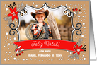 Feliz Natal. Custom Christmas Photo Card in Portuguese card