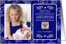 Happy Hanukkah from Our Home to Yours. Custom Photo Card