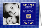 Happy Hanukkah from Across the Miles. Custom Photo Card