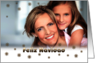 Feliz Navidad Merry Christmas in Spanish Custom Photo card