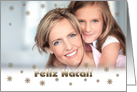Feliz Natal. Custom Photo Christmas Card in Portuguese card