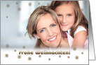 Frohe Weihnachten. Custom Christmas Photo Card in German card