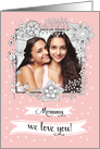 Mother’s Day Custom Photo Card for Mother. Floral Frame card