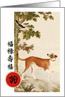 Happy Chinese Year of the Dog in Chinese card