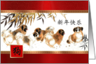 Happy Chinese Year of the Dog in Chinese card