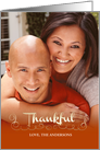 Thanksgiving Greetings from our Home to Yours with Custom Photo card