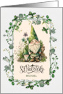 Happy St. Patrick’s Day for Grandson Custom Name Cute Gnomes card