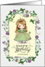 St. Patrick’s Day Birthday Cute Little Irish Princess Custom Name card