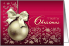Merry Christmas, Christmas Ornament Design card