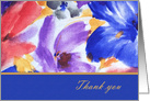 Thank you. Watercolor Flower Design card
