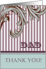 Thank you Dad. Vintage Flower Design card