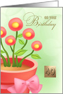 Happy 40th Birthday. Floral Design card