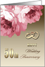 Happy 50th Anniversary. Romantic Roses card