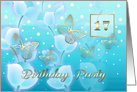 17th Birthday Party Invitation. Romantic Flowers and Butterflies card