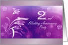 2nd Wedding Anniversary Party Invitation card