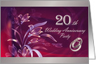 20th Wedding Anniversary Party Invitations. card