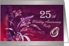 25th Wedding Anniversary Party Invitations card