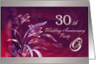 30th Wedding Anniversary Party Invitation. card