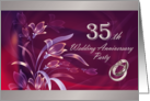 35th Wedding Anniversary Party Invitation card