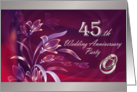 45th Wedding Anniversary Party Invitation. card