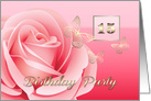 15th Birthday Party Invitation. Romantic Rose card