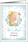 It’s a Boy. Baby Boy Birth Announcement. Cute Little Bear card