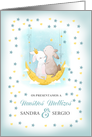 Nuestros Mellizos.Twins / Boy and Girl Birth Announcement. card