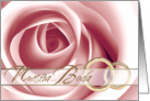 Wedding Invitation in Spanish. Pink Rose Design card