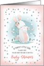Baby Girl Shower Invitation. Bunnies Mom and Baby design card