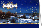 Season’s Greetings. Vintage Snow Village. card