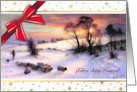 Feliz Ao Nuevo Happy New Year in Spanish Winter Scenery Painting card