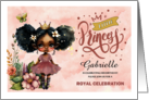 Princess Birthday Party Custom Invitation. African American Princess card