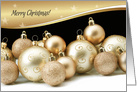 Merry Christmas, Golden Christmas Ornaments card