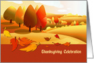 Thanksgiving Celebration. Invitation Card