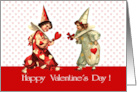 Happy Valentine’s Day Cute Vintage Kids with Hearts card