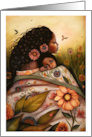 Happy Mother’s Day. African American Mother and Daughter Painting card