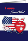 Happy Nurses Week Patriotic Design card