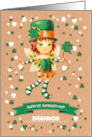 Happy St. Patrick’s Day. Little Irish Fairy Girl card
