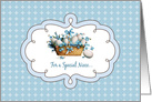For a Special Niece . Vintage Design Easter Card