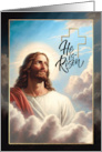 Alleluia! Hi is Risen Vintage Jesus Christ Painting card