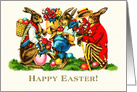 Easter Wishes for Great Grandparents. Vintage Easter Bunnies card