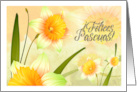 Felices Pascuas - Happy Easter in Spanish - Spring Daffodil Blooms card