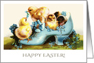 Happy Easter. Vintage Chicks card