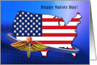 Happy Nurses Day USA Patriotic design card