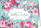 Happy Birthday Mother-in-Law Vintage Roses and Butterfly card