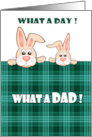 Happy Fathers Day Cute Bunnies card