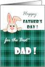 For the Best Dad on Father’s Day. Cute Bunny card