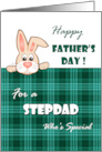 For Stepdad on Father’s Day Cute Bunny card