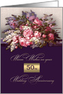 Happy 50th Wedding Anniversary. Romantic Roses card