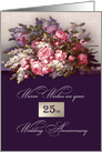 Happy 25th Wedding Anniversary. Romantic Roses card